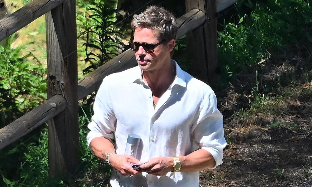 Brad Pitt proves he is defying age on set in France